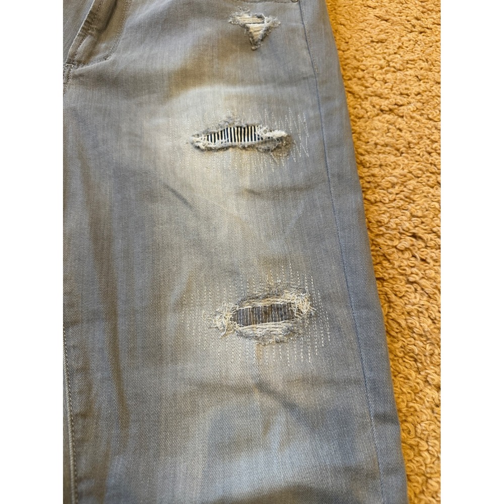 Articles of Society Soho Skinny Jeans Light Grey Distressed Size 30 - Picture 3 of 10